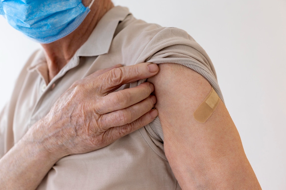 close up elderly doing a joint injections wilmington delaware